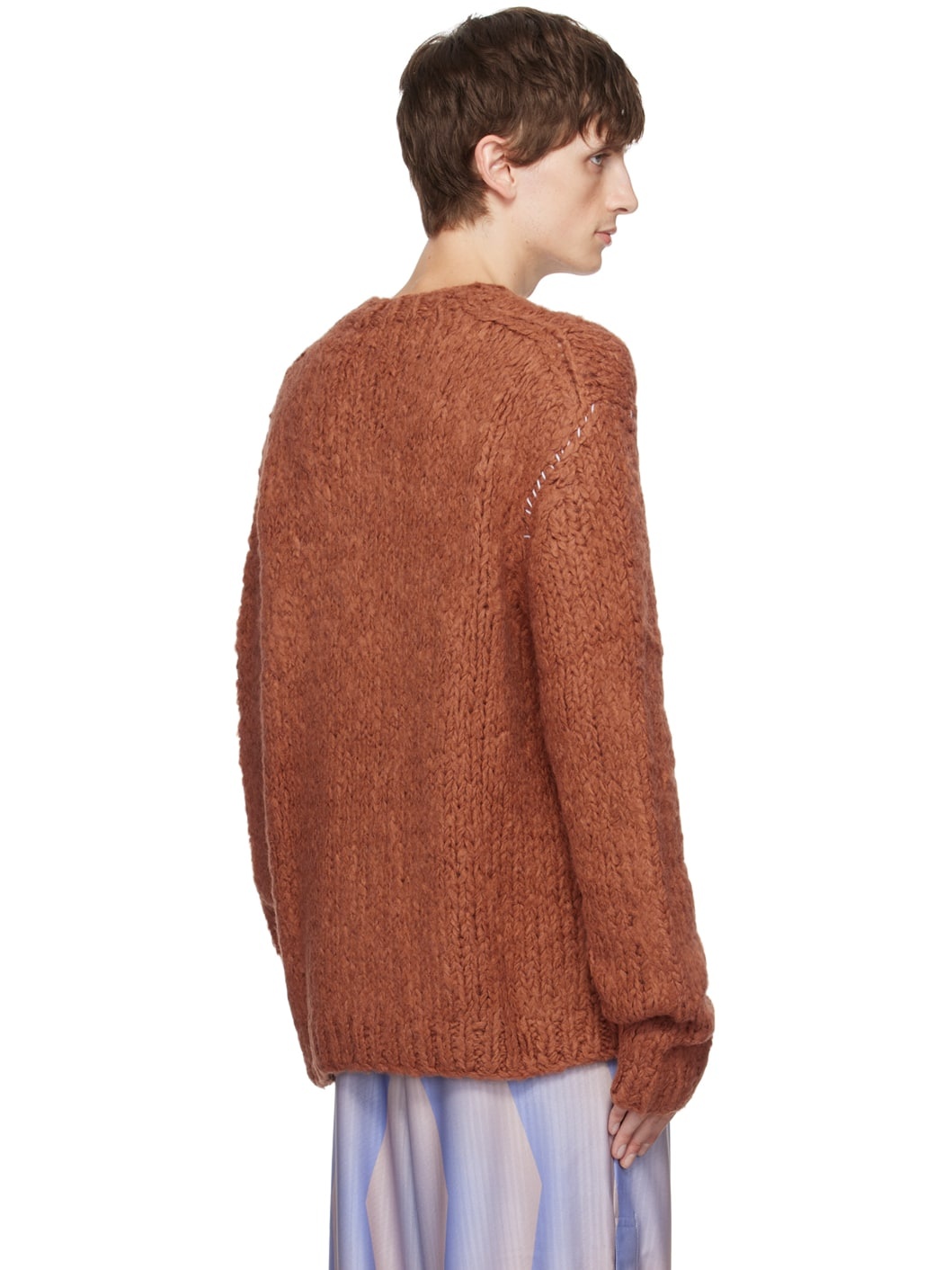 Brown Hand-Knit Sweater - 3