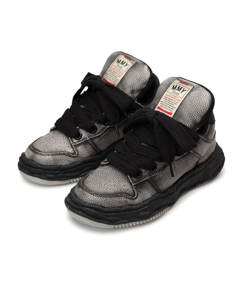 "WAYNE PUFFER" OG Sole Brushed Shrink Leather Low-top Sneaker 28