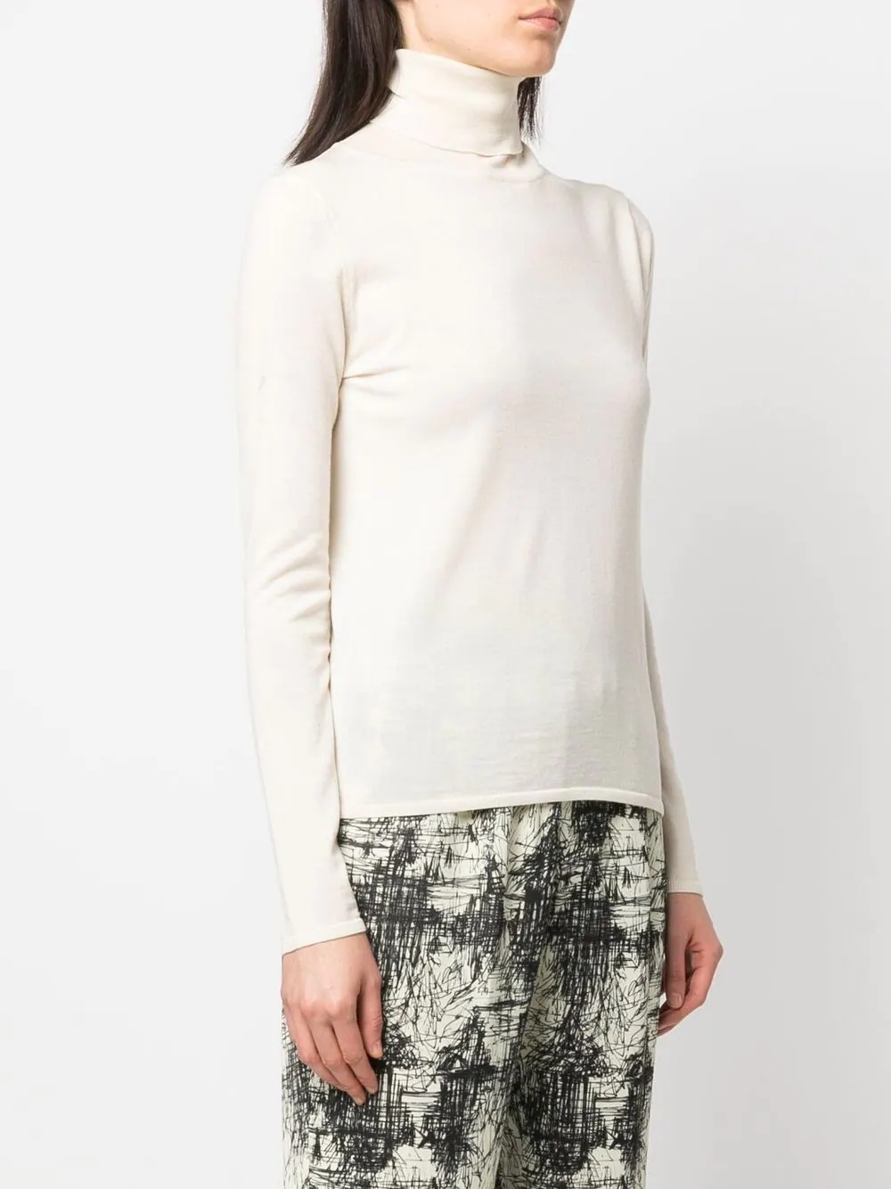 fine-knit roll-neck jumper - 4
