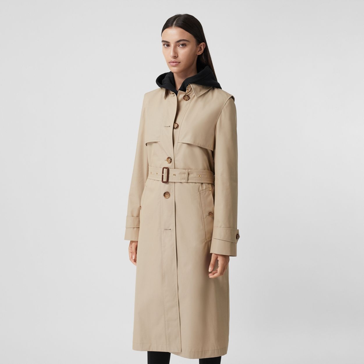 Technical Cotton Gabardine Trench Coat - 7