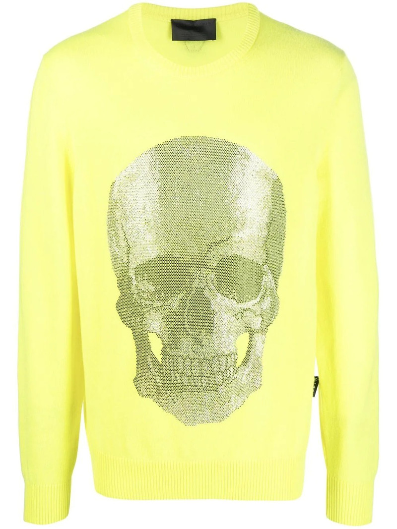 Skull logo knitted sweater 1