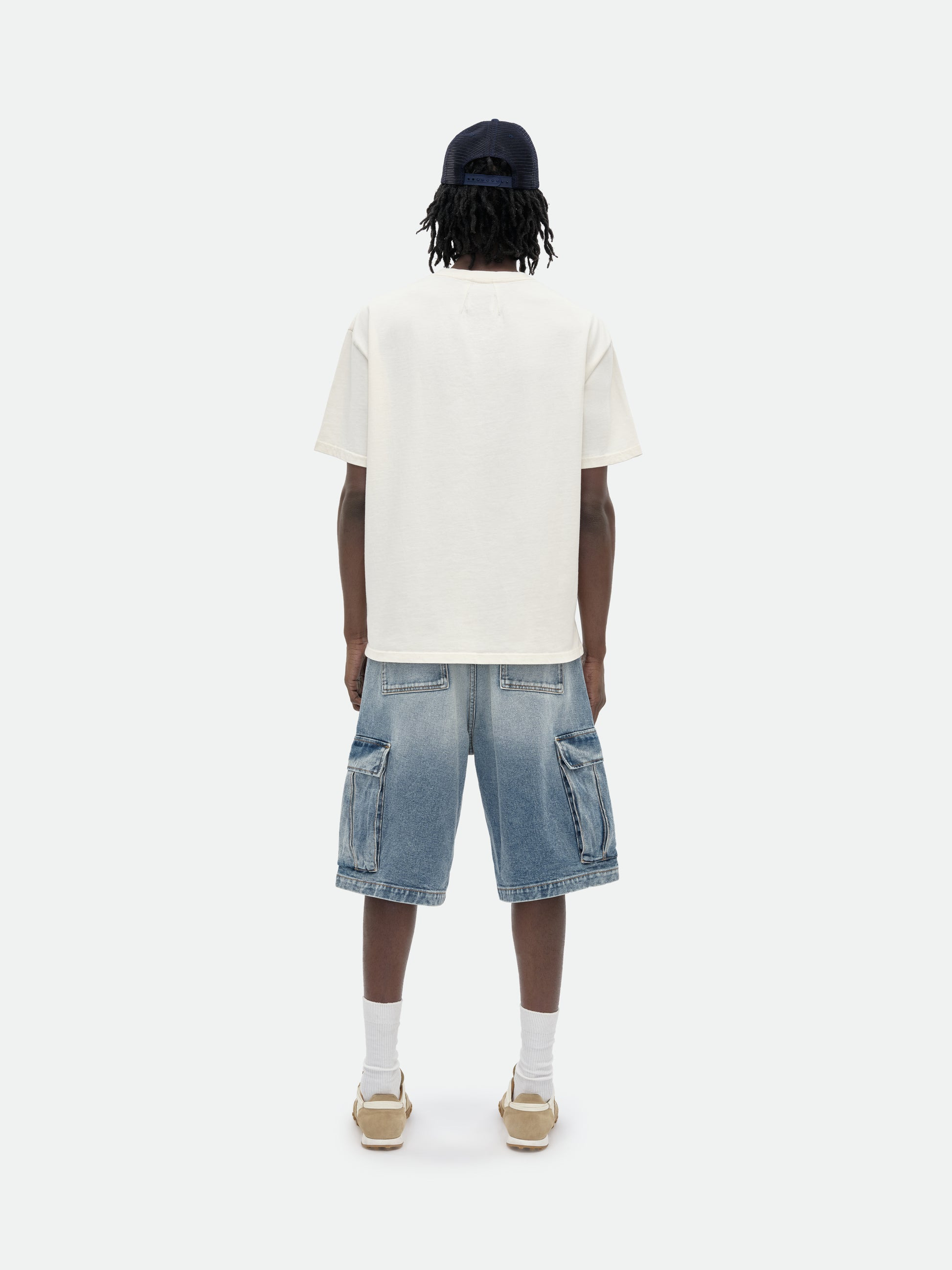 CARGO DENIM BAGGY SHORT - 4