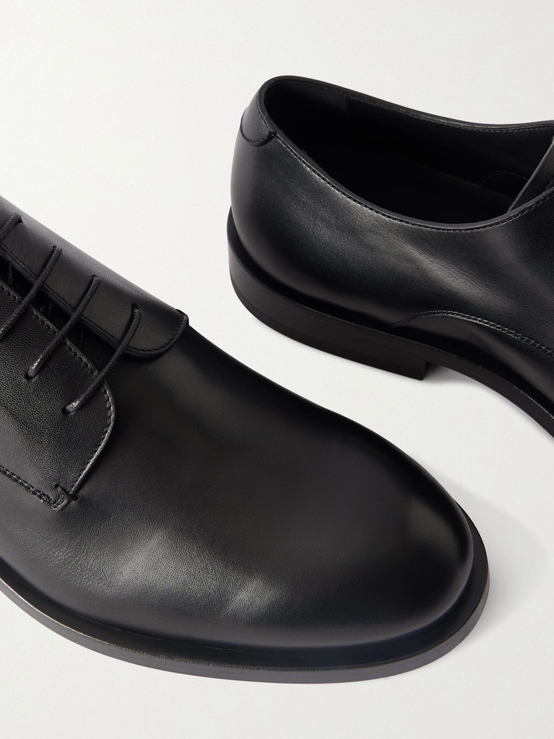 Leather Derby Shoes Black 5