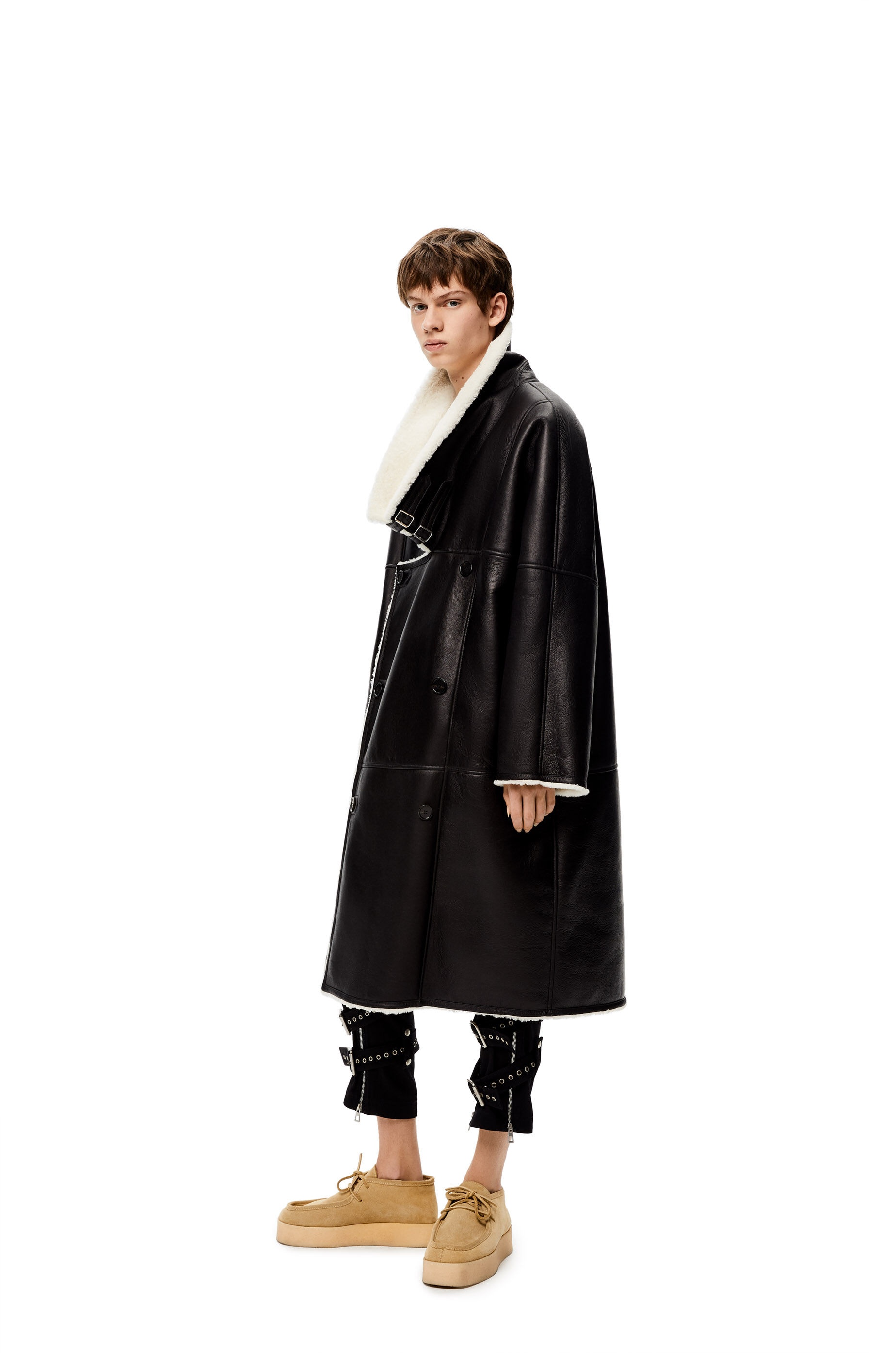 Oversize shearling coat - 3