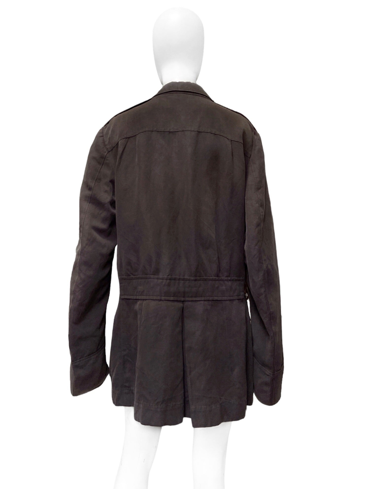 Gucci Spring 2003 Tom Ford Brown Military Jacket Coat 52 - 3