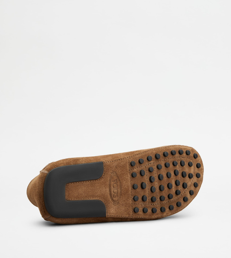 SLIPPER LOAFERS IN SUEDE - BROWN 4