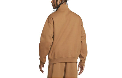 Nike Nike Solo Swoosh 1/4-zip sweatshirt 'Orange Brown' DQ5210-270 outlook