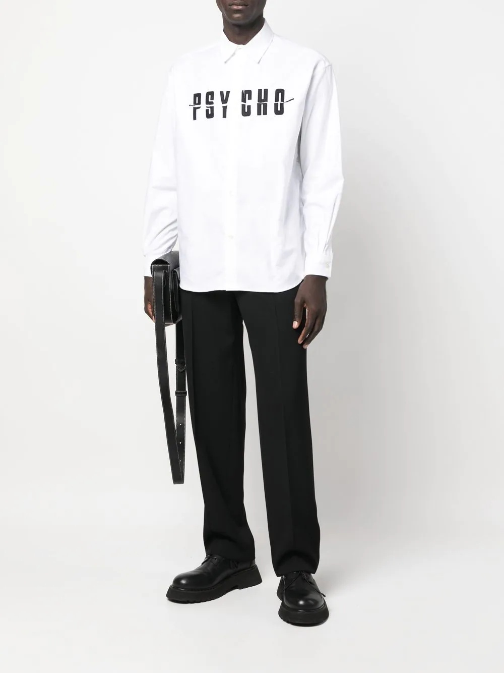 slogan-print shirt - 2