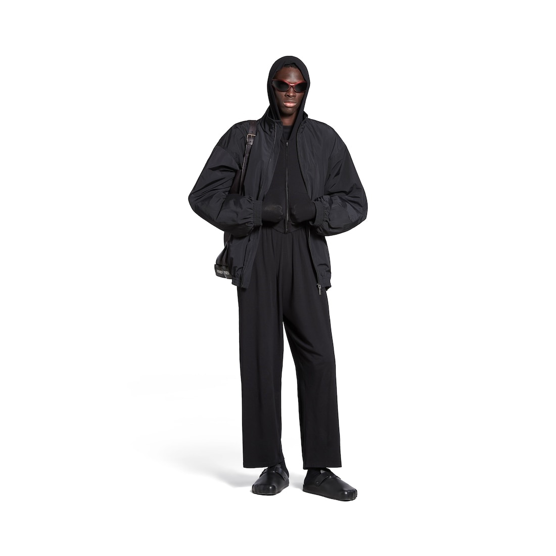 Diy Metal Outline Tracksuit Jacket in Black - 2
