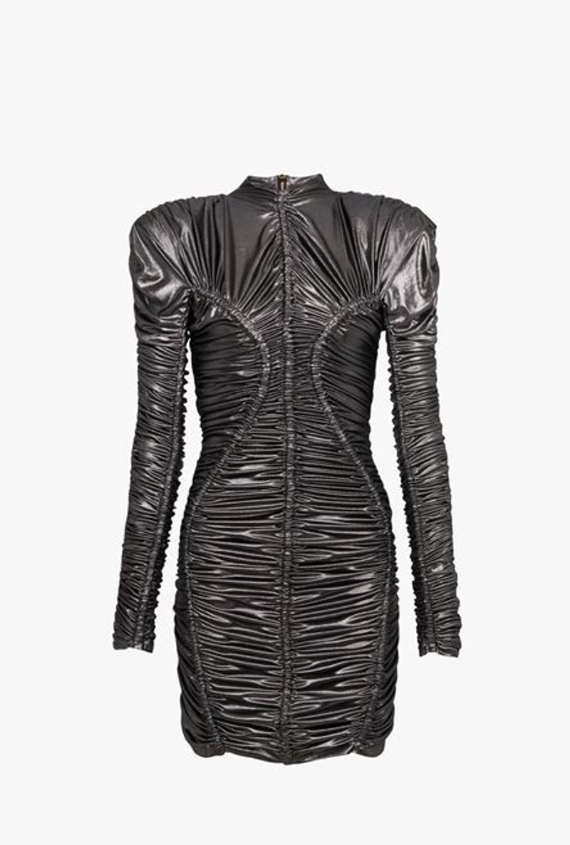 Short black jersey dress 1