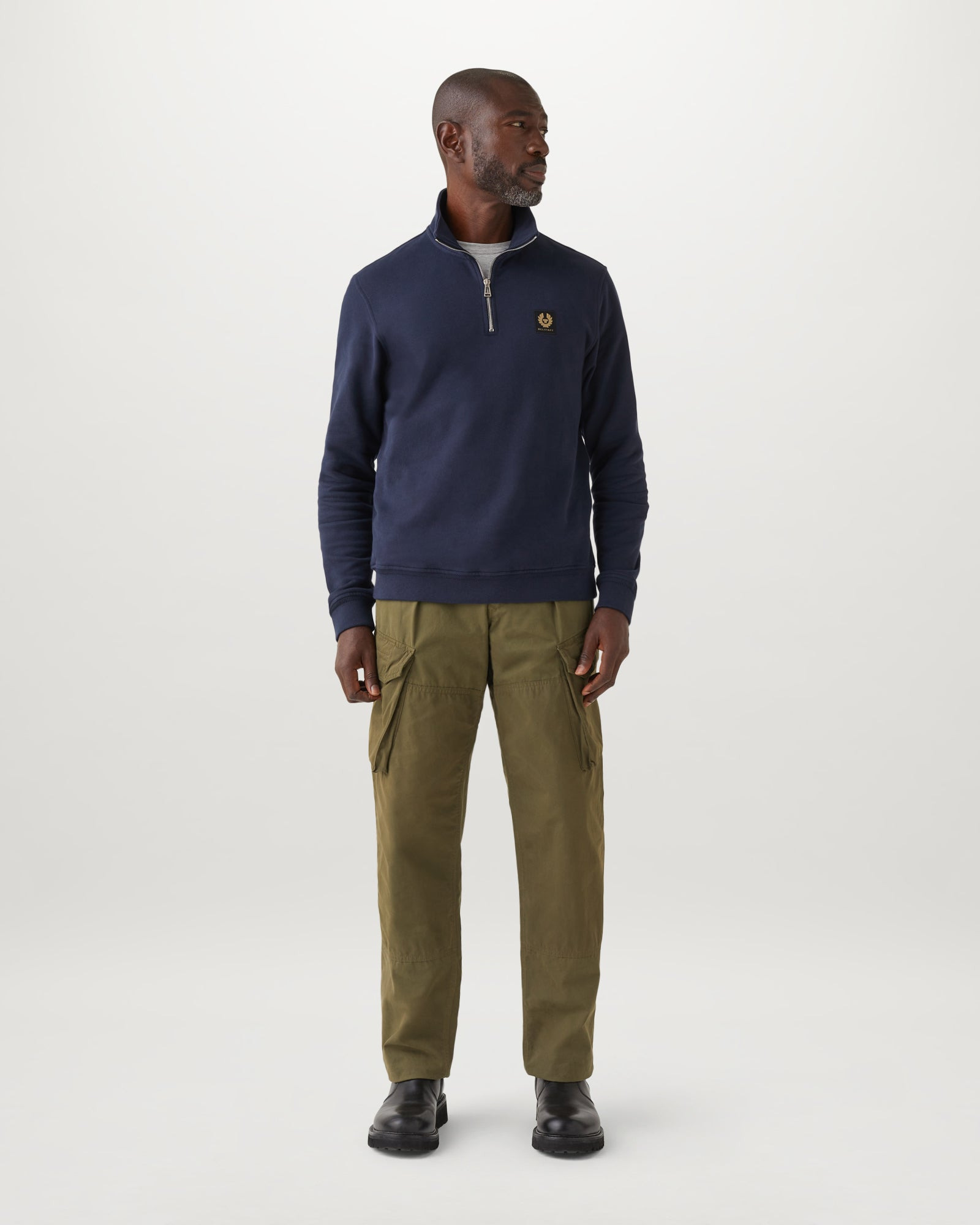 BELSTAFF QUARTER ZIP SWEATSHIRT - 2
