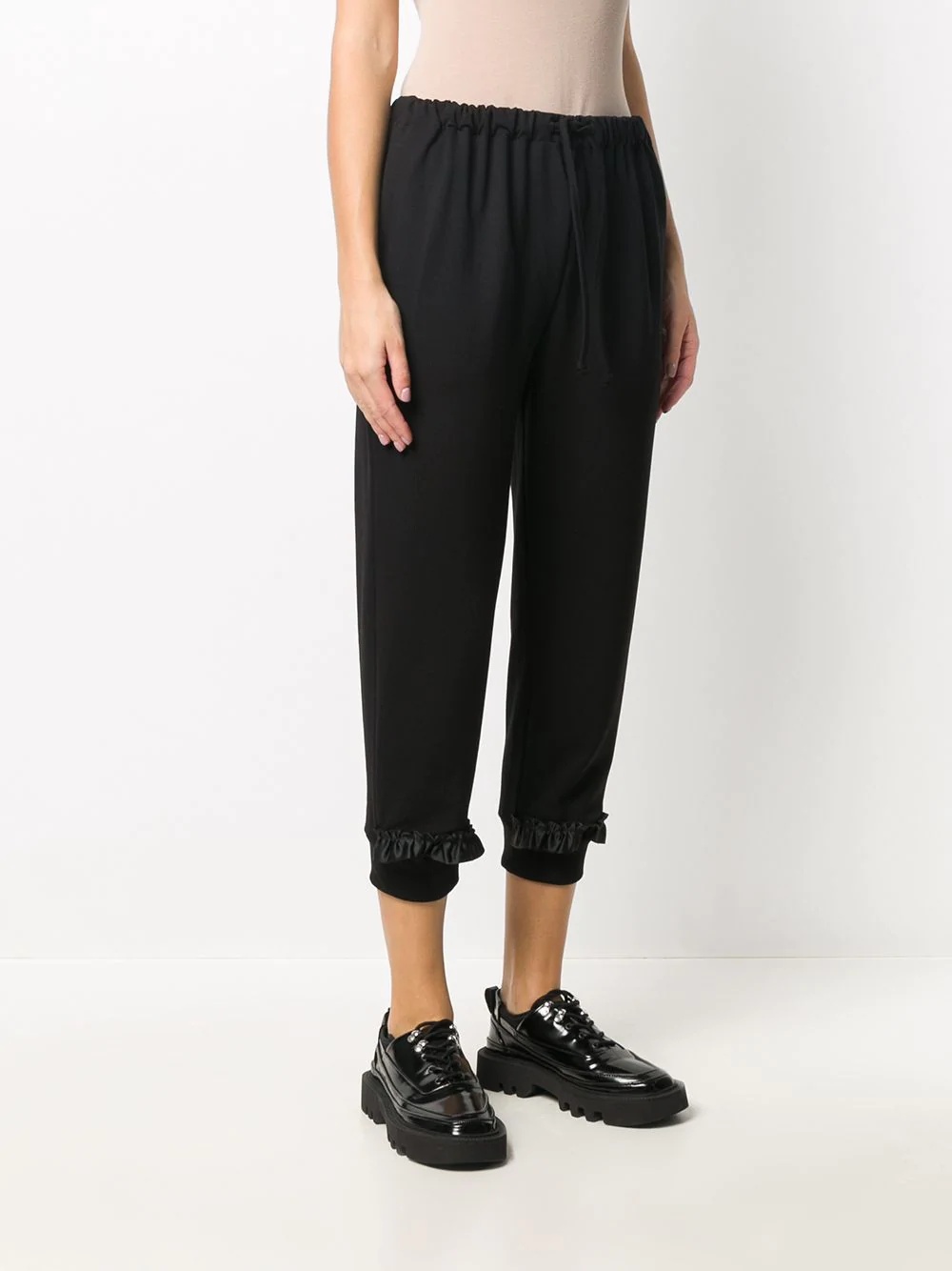 ruffle detail cropped track pants - 3