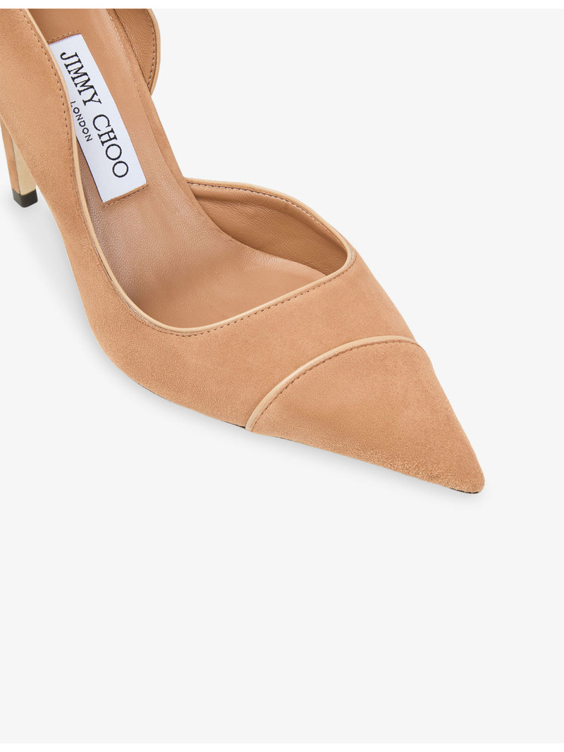 Brigitte 100 Patent Suede Heeled Courts 6