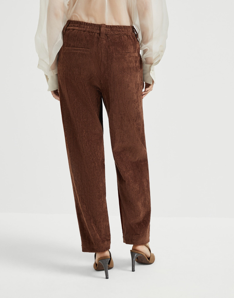 Brunello Cucinelli Comfort cotton corduroy baggy trousers outlook