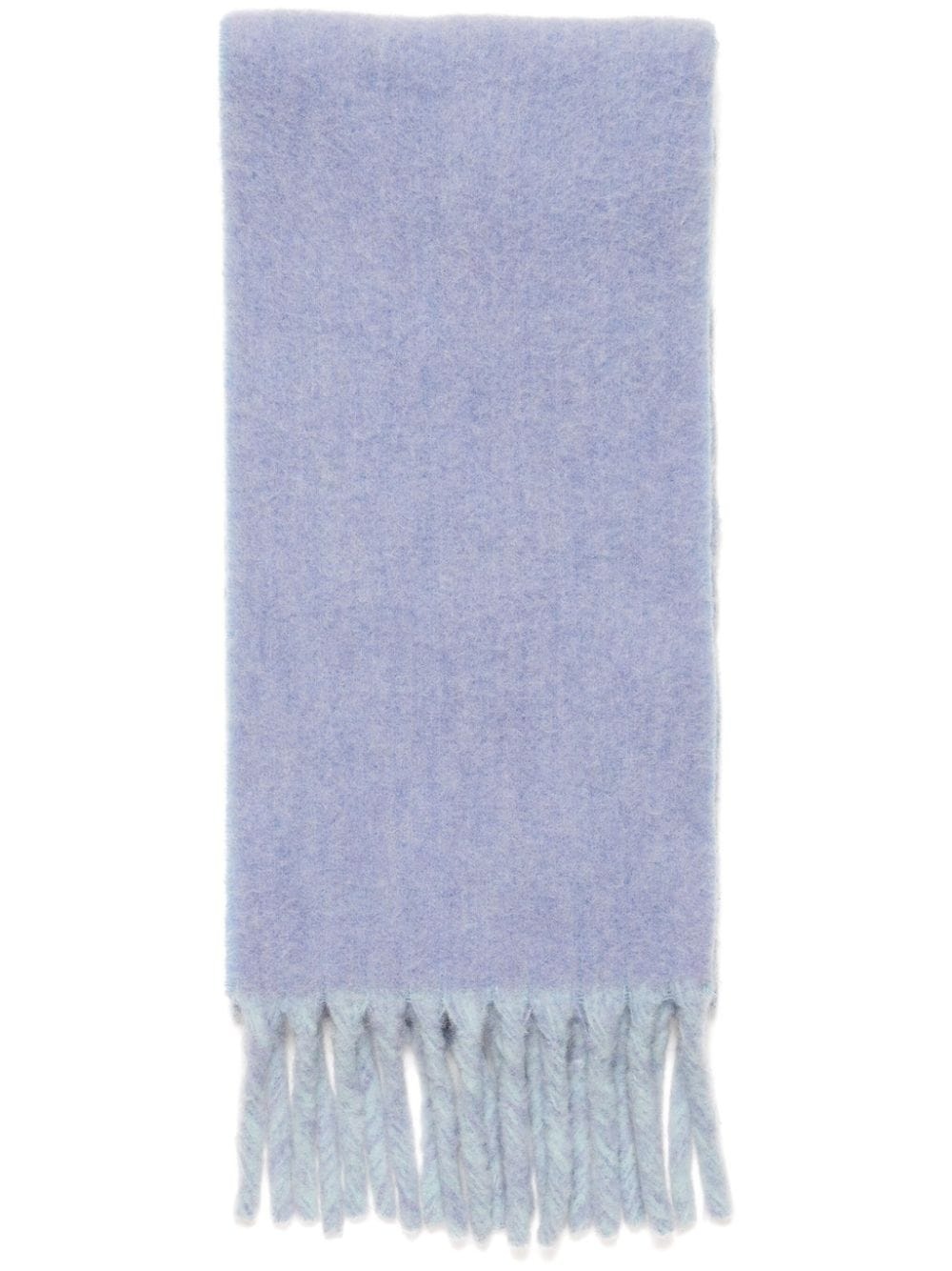 fringed logo scarf - 1