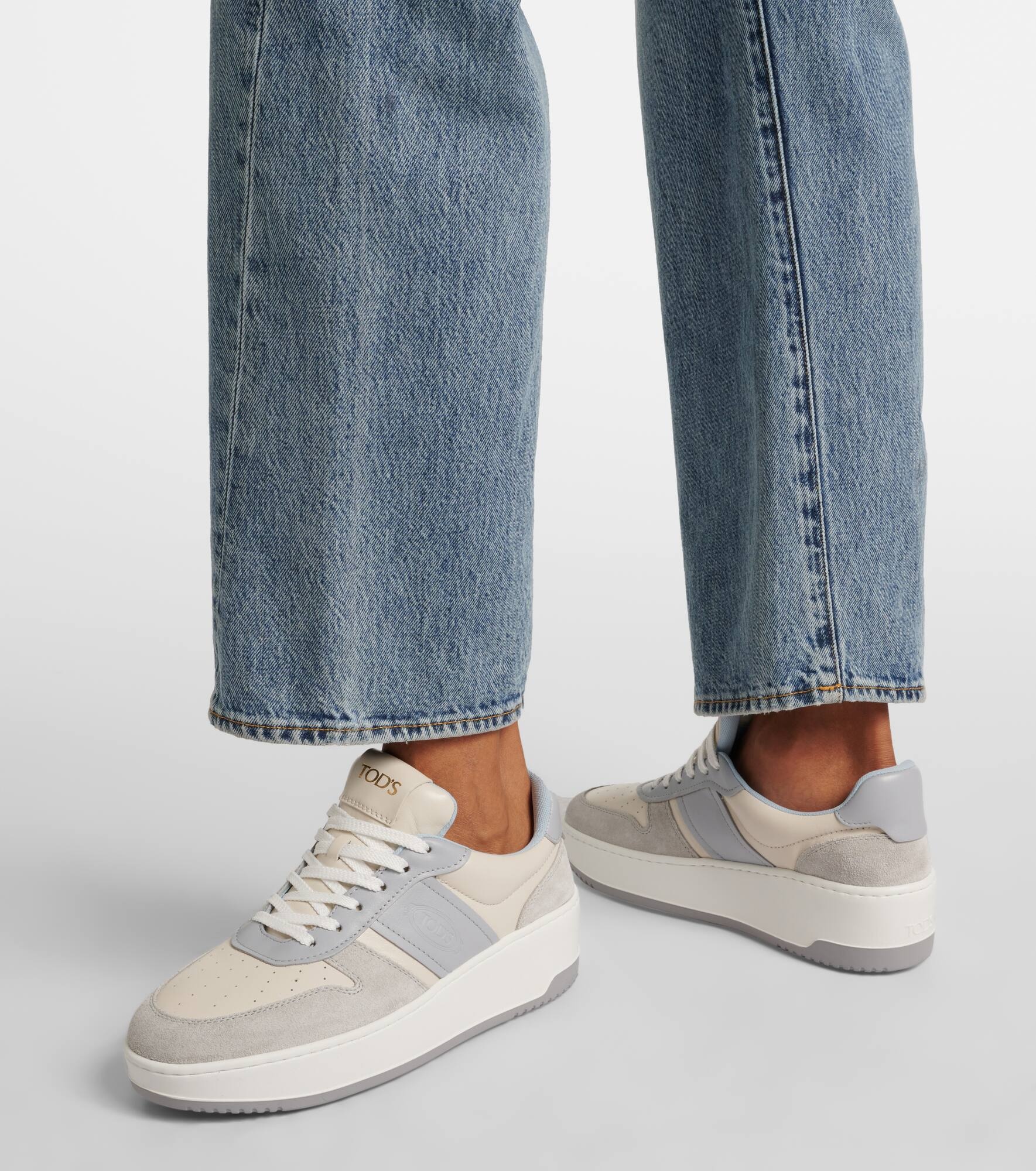 Leather-trimmed sneakers - 7