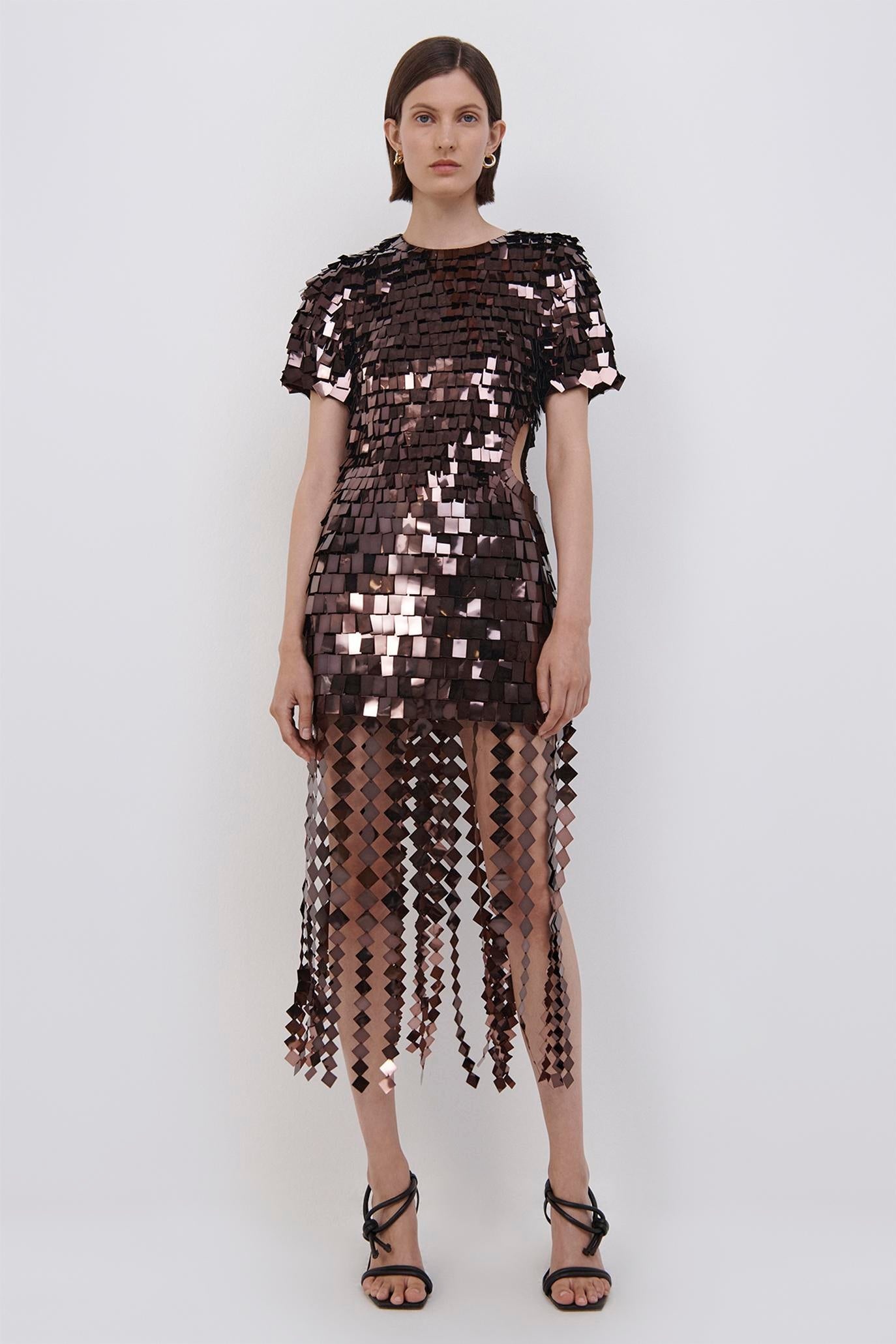 Jillian Sequin Midi Dress - 8