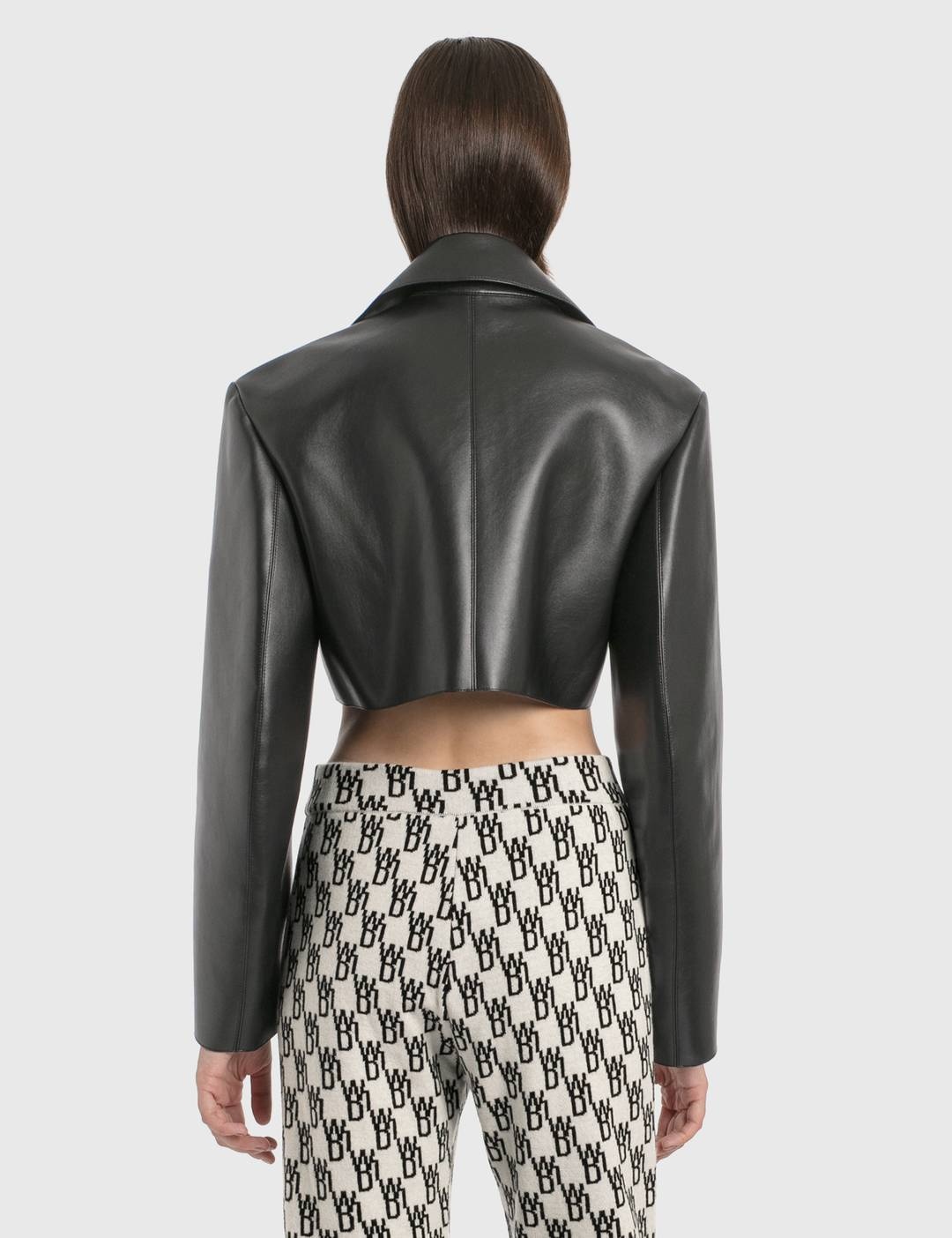 Faux Leather Short Jacket - 2