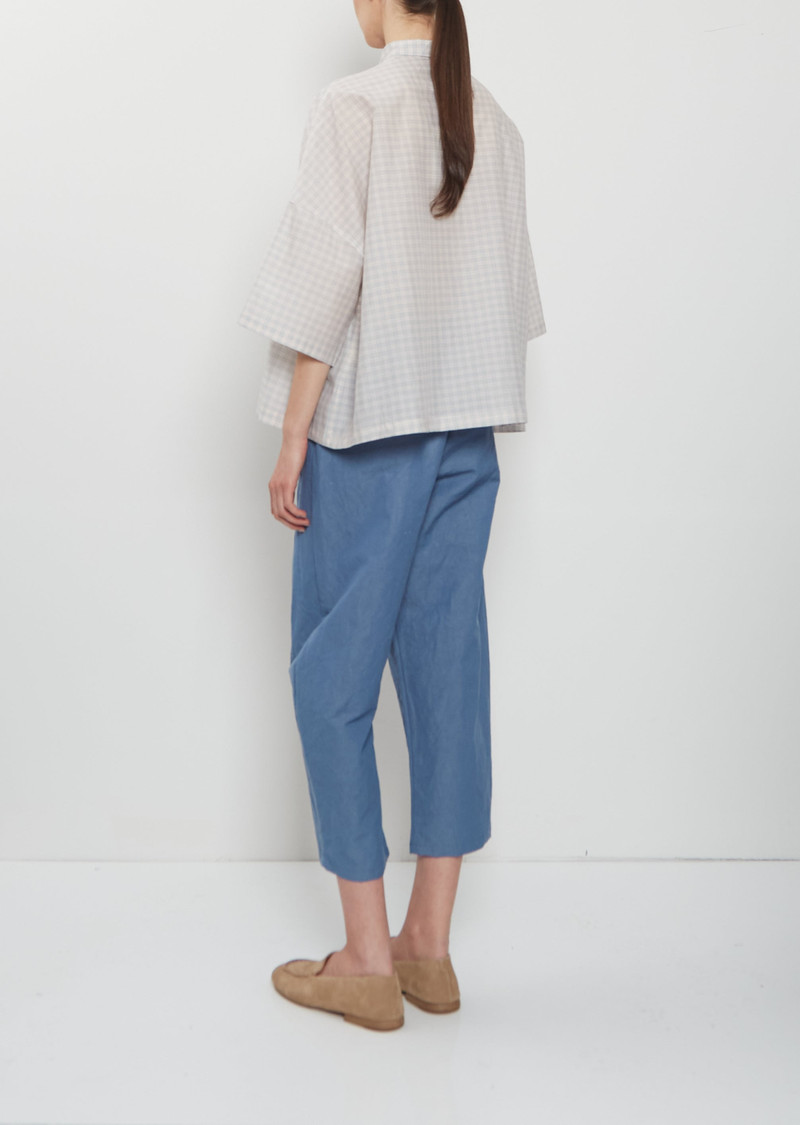 apuntob Three-Quarter Sleeves Cotton Silk Shirt outlook