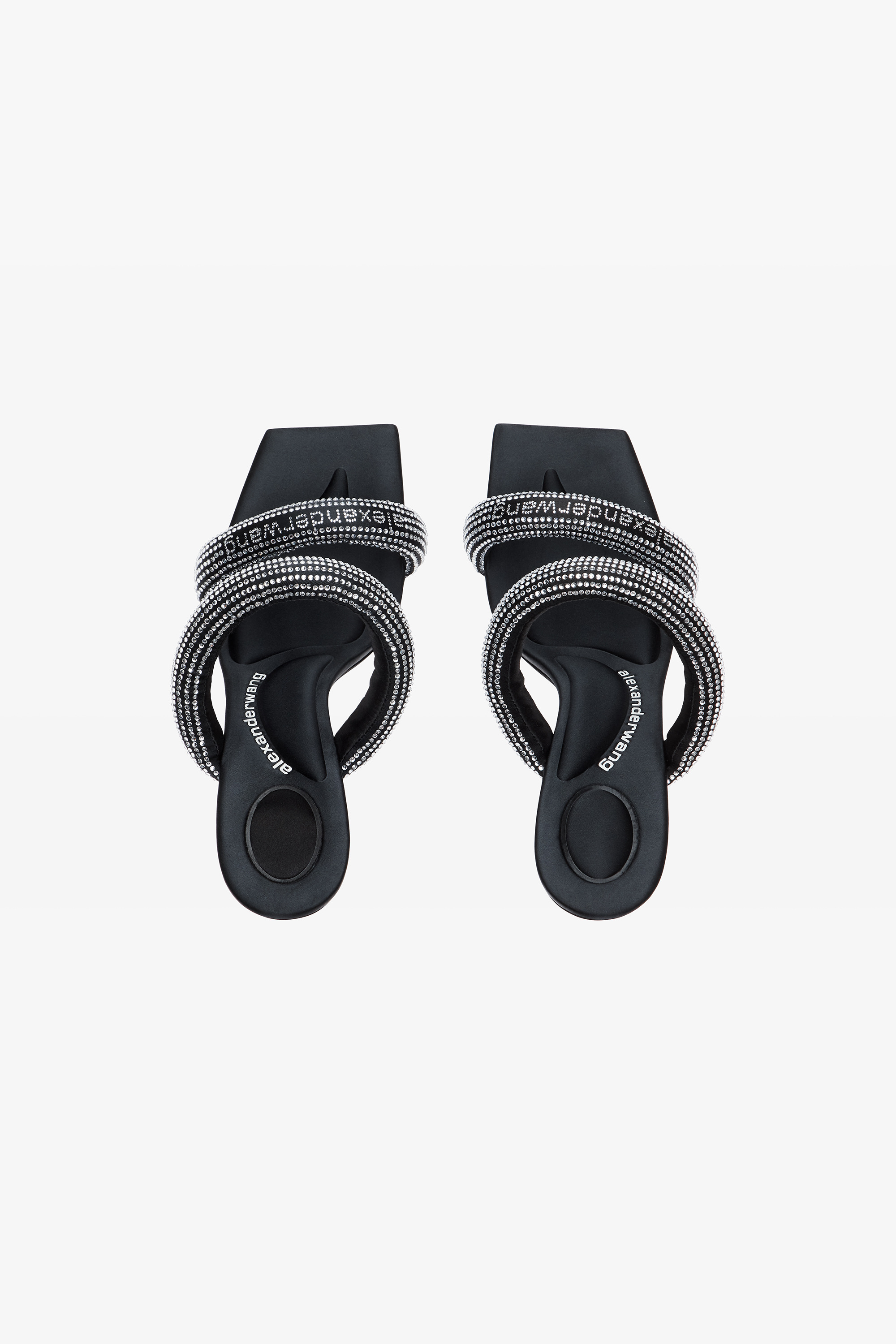 black crystal hotfix julie tubular sandals - 5