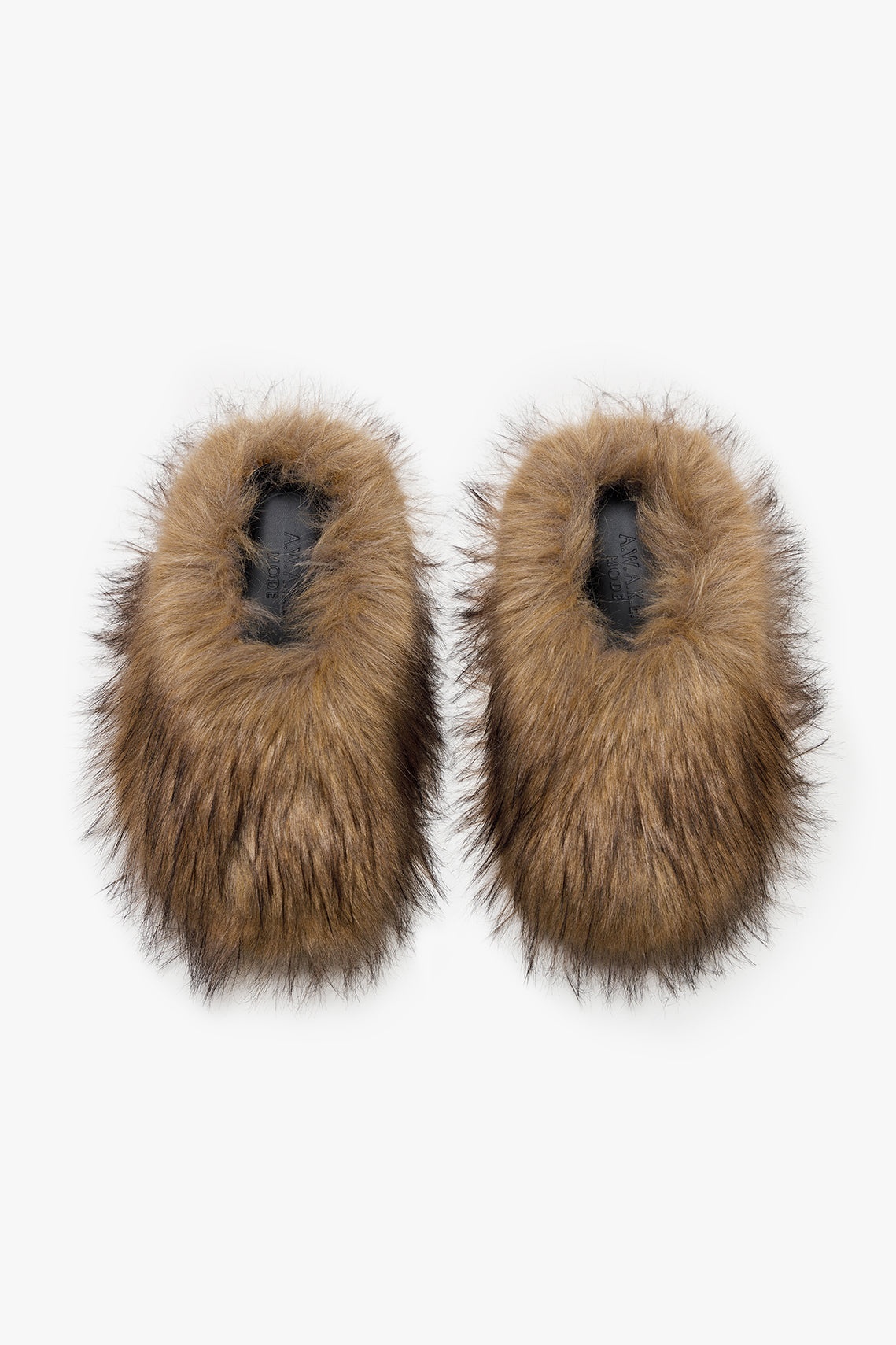 FAUX FUR CLOG BROWN - 7