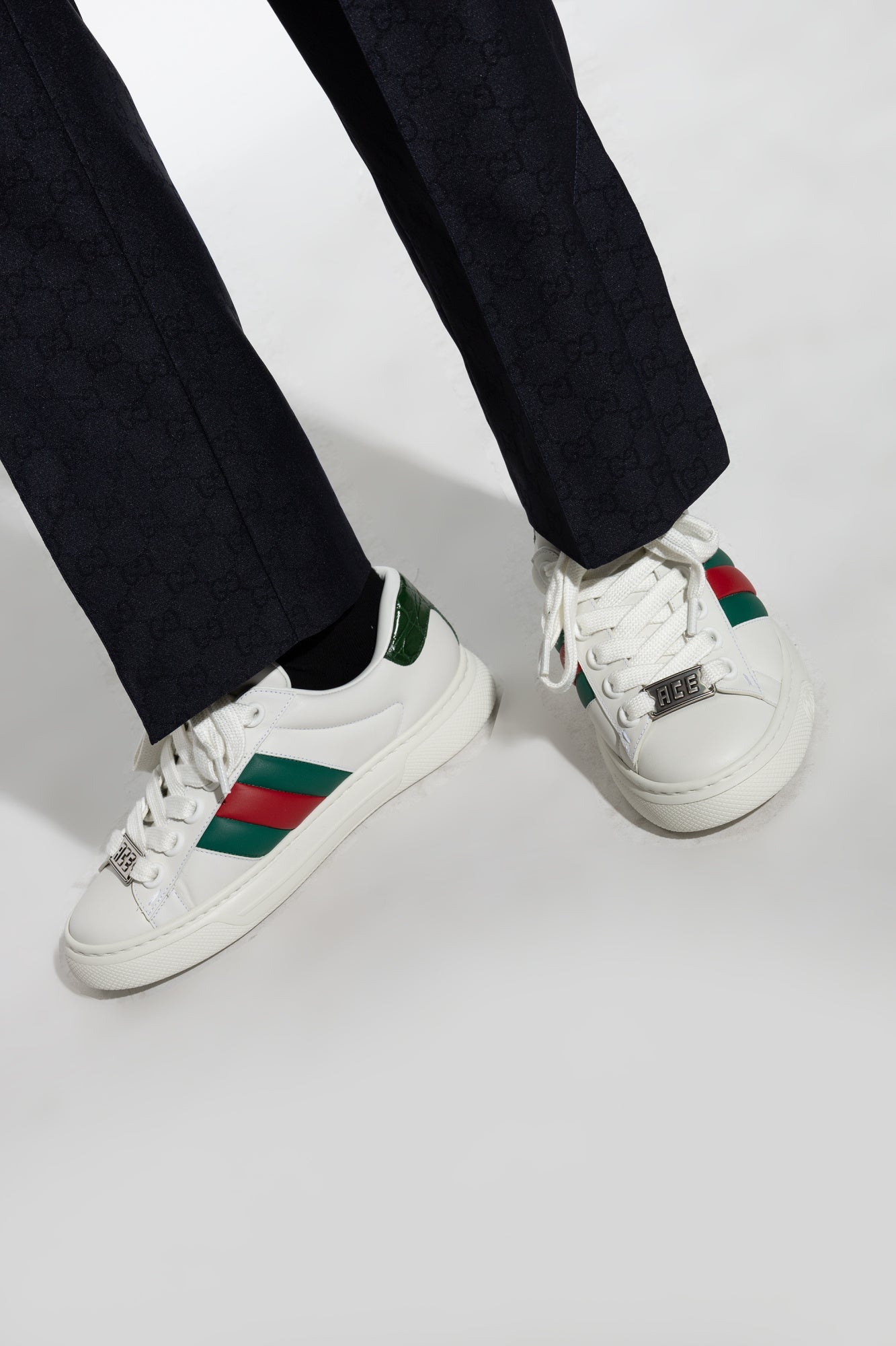 Gucci Ace Web Trainer Sneakers - 3