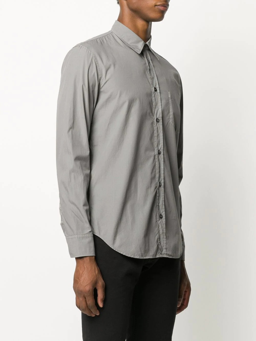 stitch-effect chest pocket shirt - 3