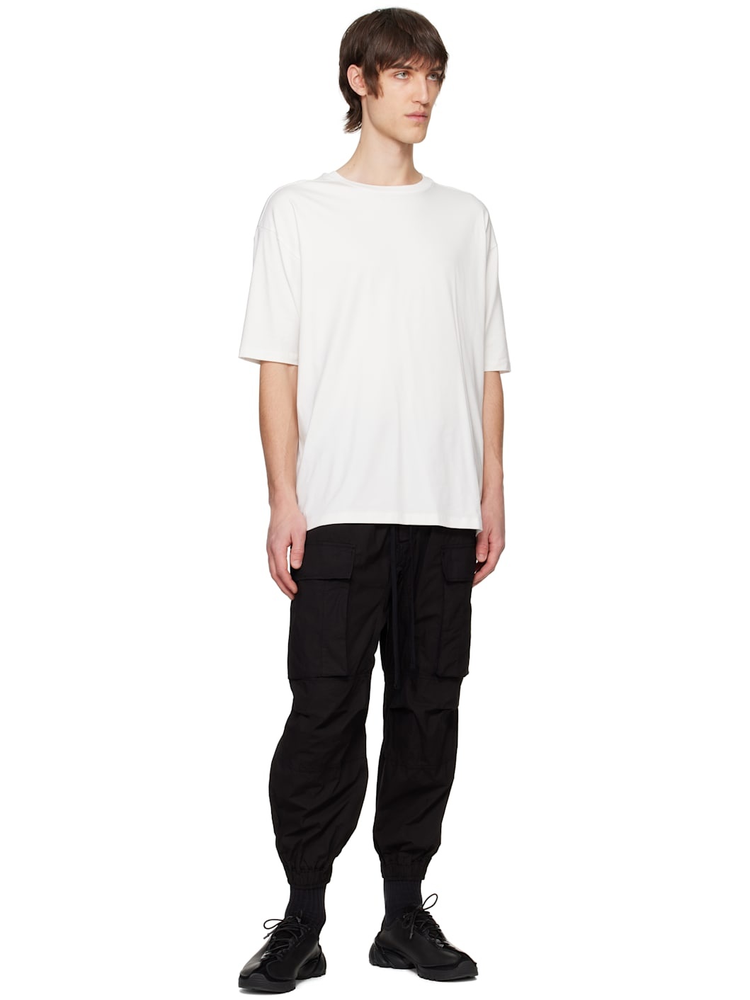 Black M P 7 Cargo Pants - 4