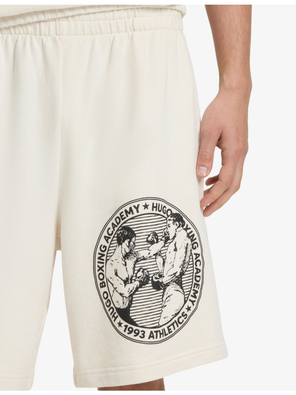 Graphic-Print Elasticated-Waist Cotton Shorts - 5