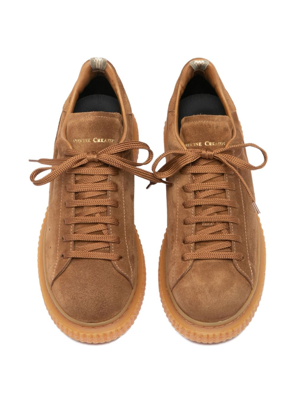 lace-up platform sneakers - 3
