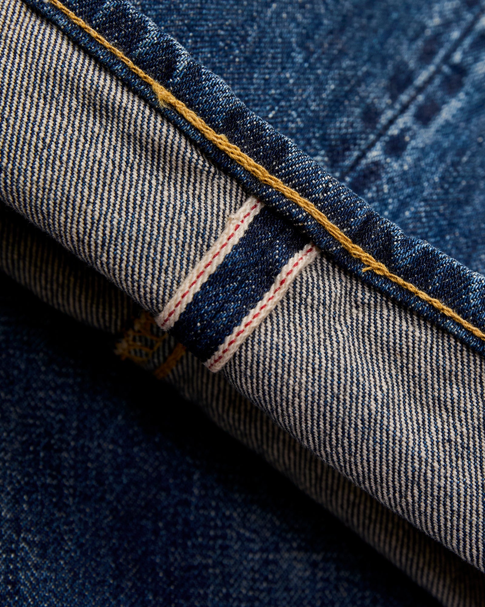 D1890US 13oz Washed Indigo Selvedge Denim - Loose Straight Fit - 7