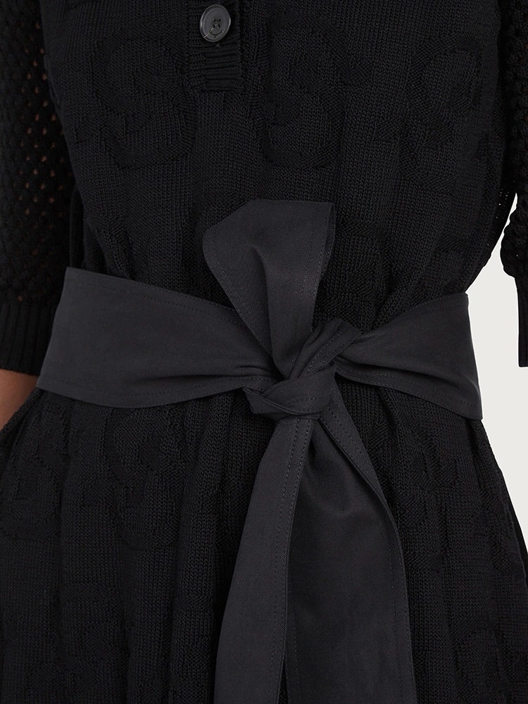 KNITTED COTTON DRESS - 5