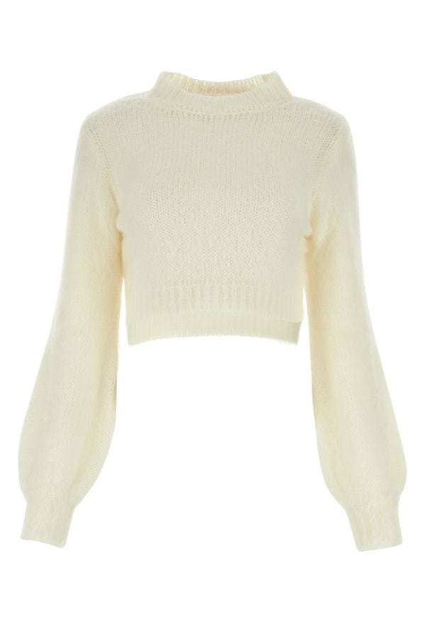 Marni Marni Woman Ivory Acetate Blend Sweater | luosophy | REVERSIBLE