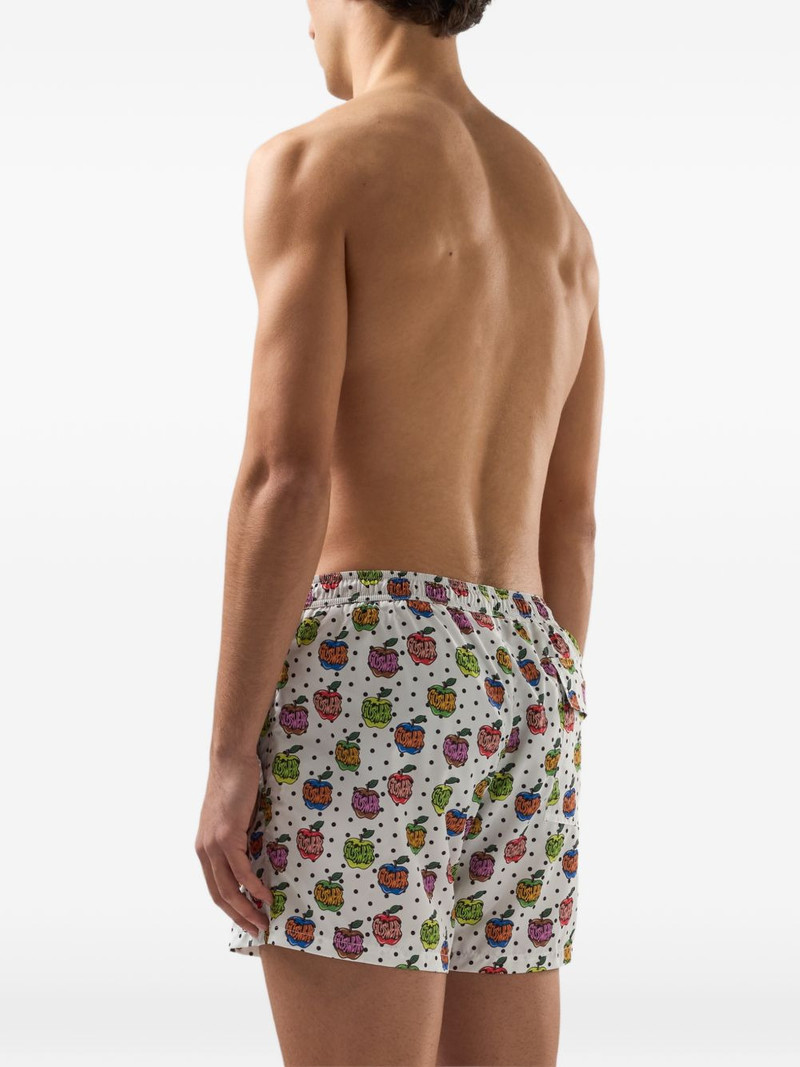 apple-print swim shorts 4