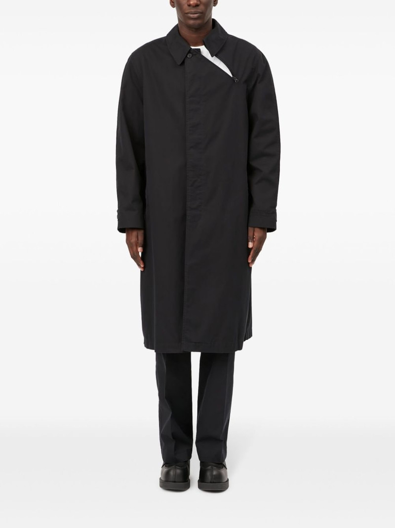MM6 Maison Margiela zip-detail cotton trench coat outlook