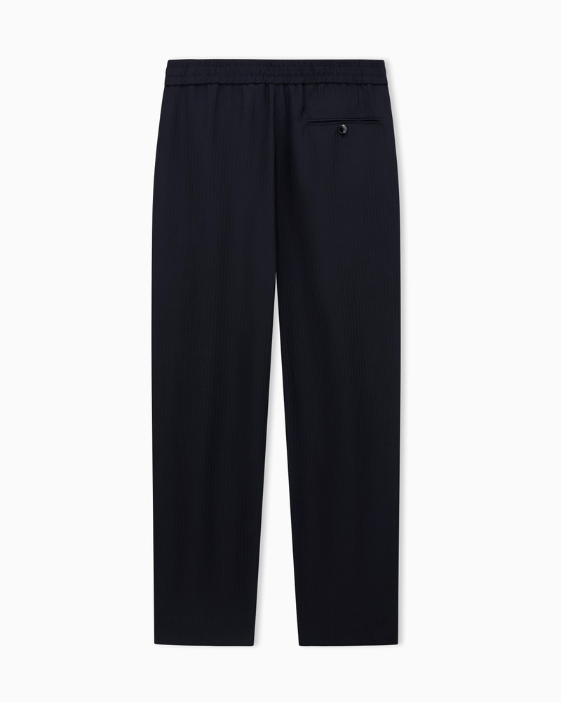 CHEVRON VISCOSE TWILL TWO-PLEAT TROUSERS 3