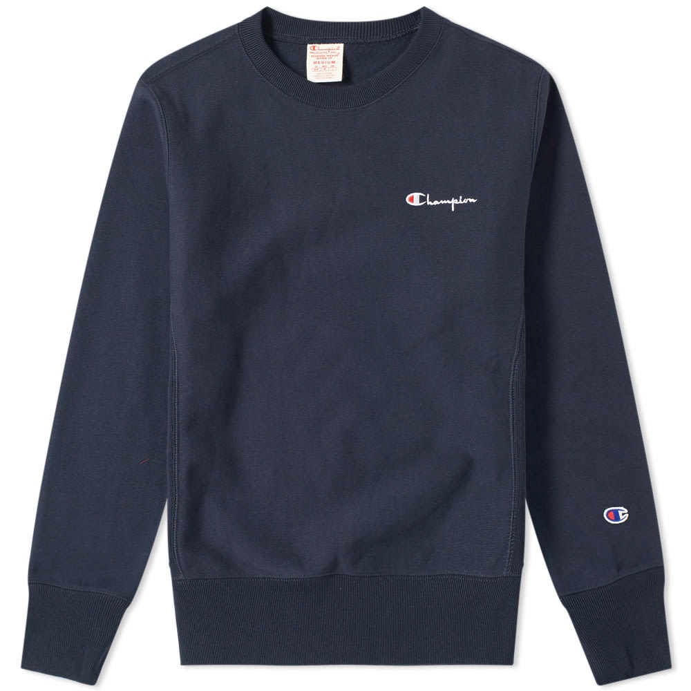 Champion Reverse Weave Script Logo Crew Sweat - 1