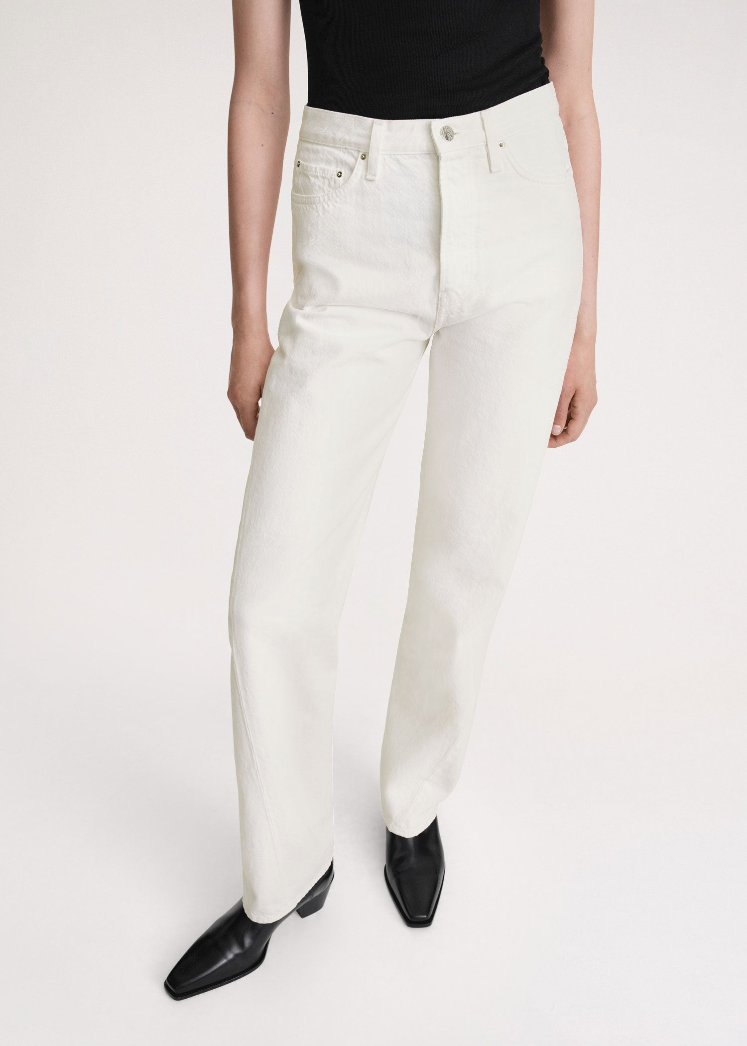 Twisted seam denim full length off-white - 5