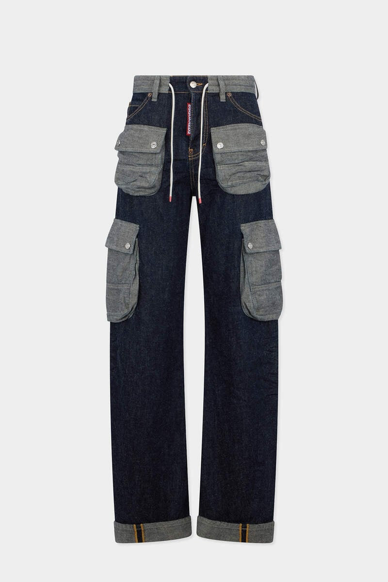 DARK WEIGHT WASH LOOSE TWIST JEANS 1