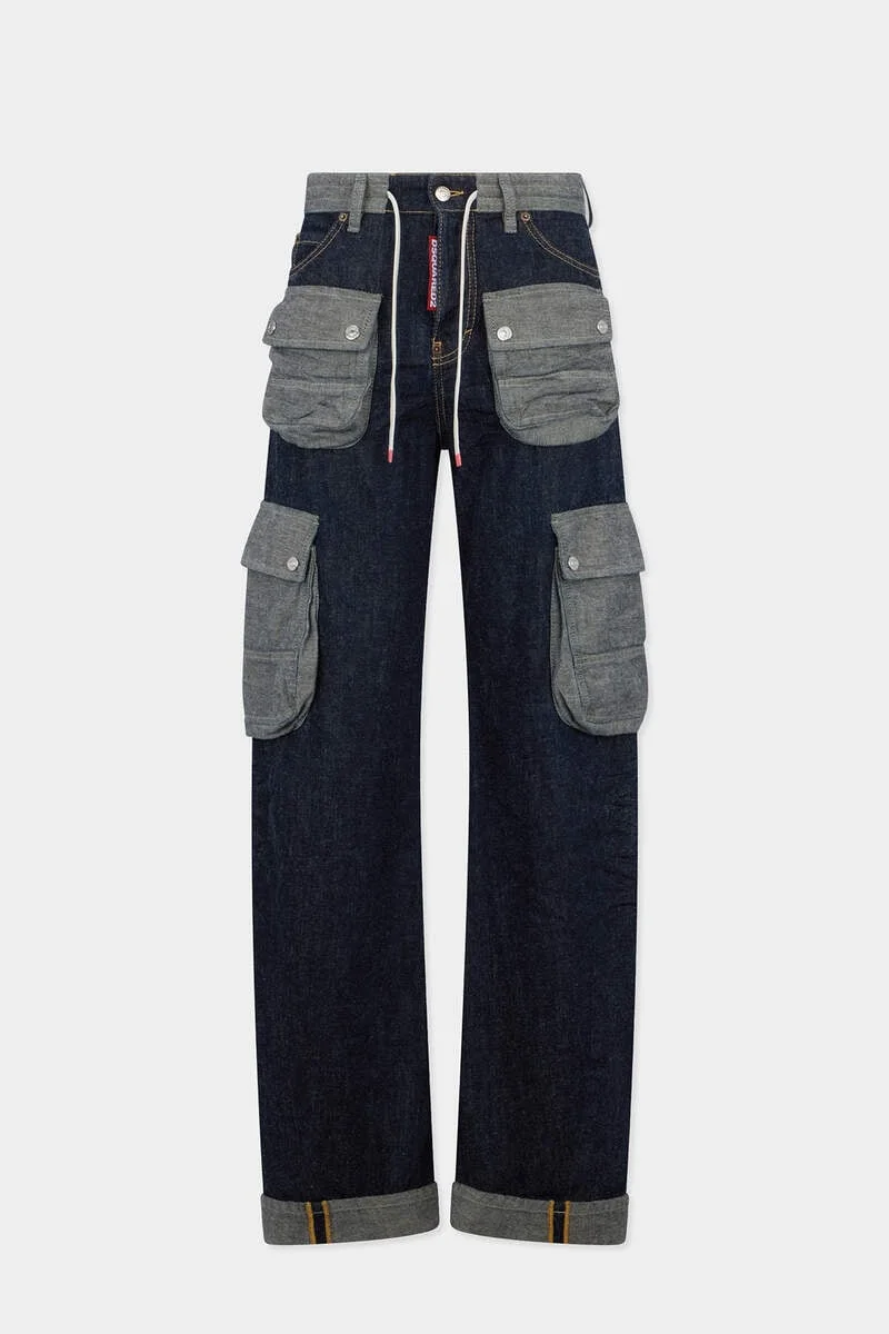 DARK WEIGHT WASH LOOSE TWIST JEANS - 1