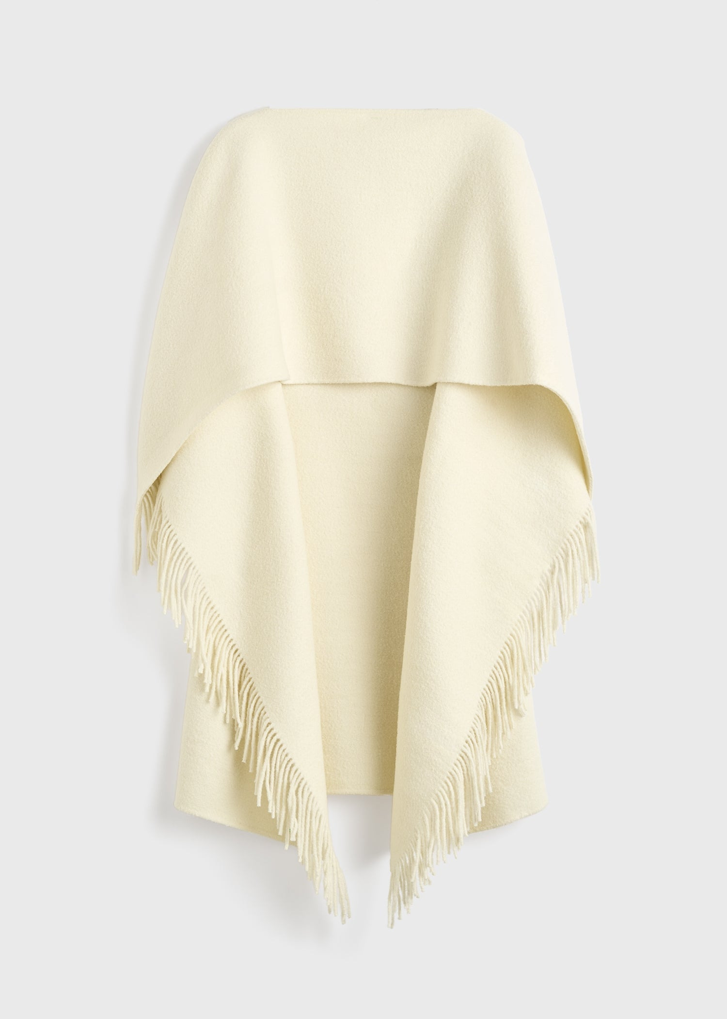 Fringed poncho winter white - 6