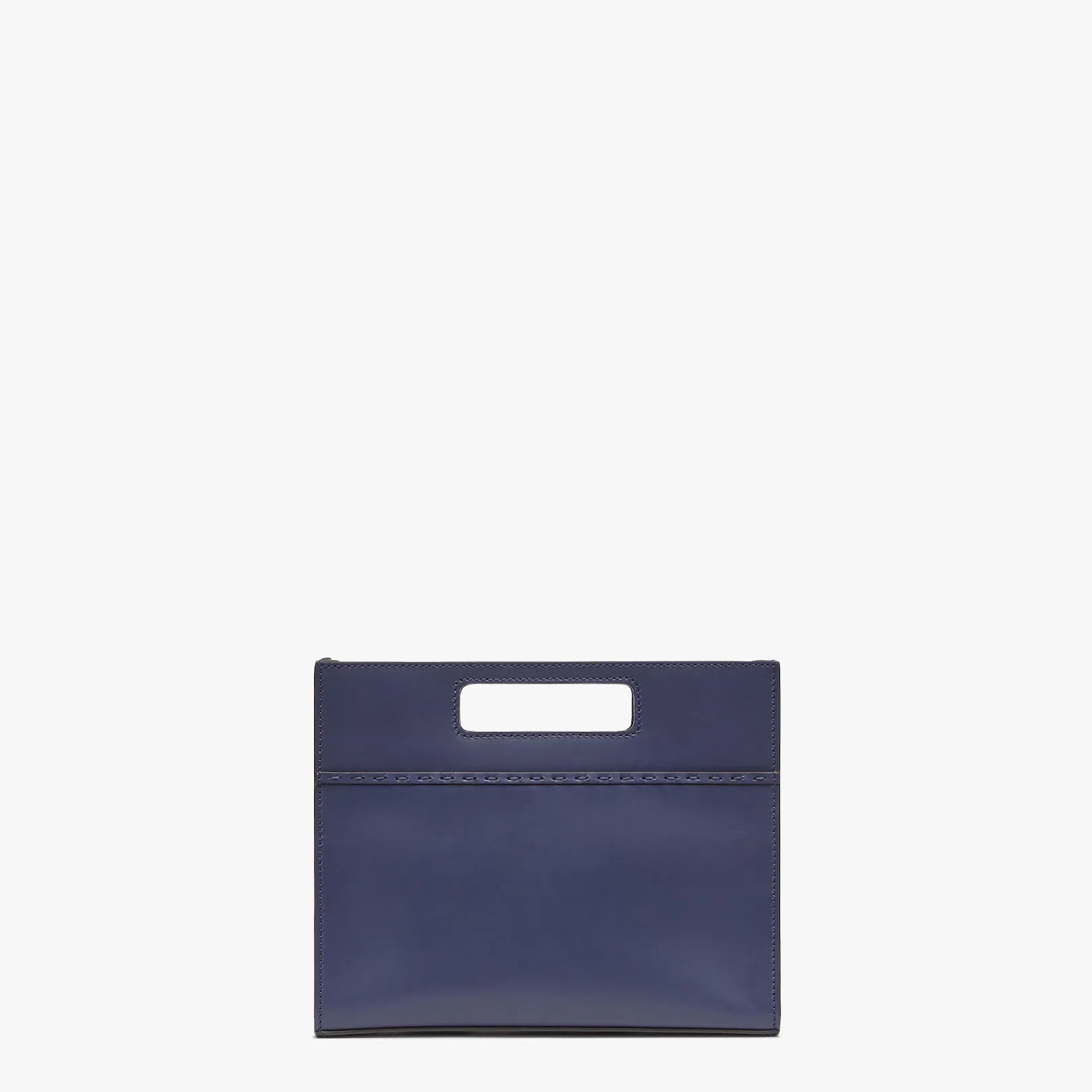 Blue leather shopper - 3