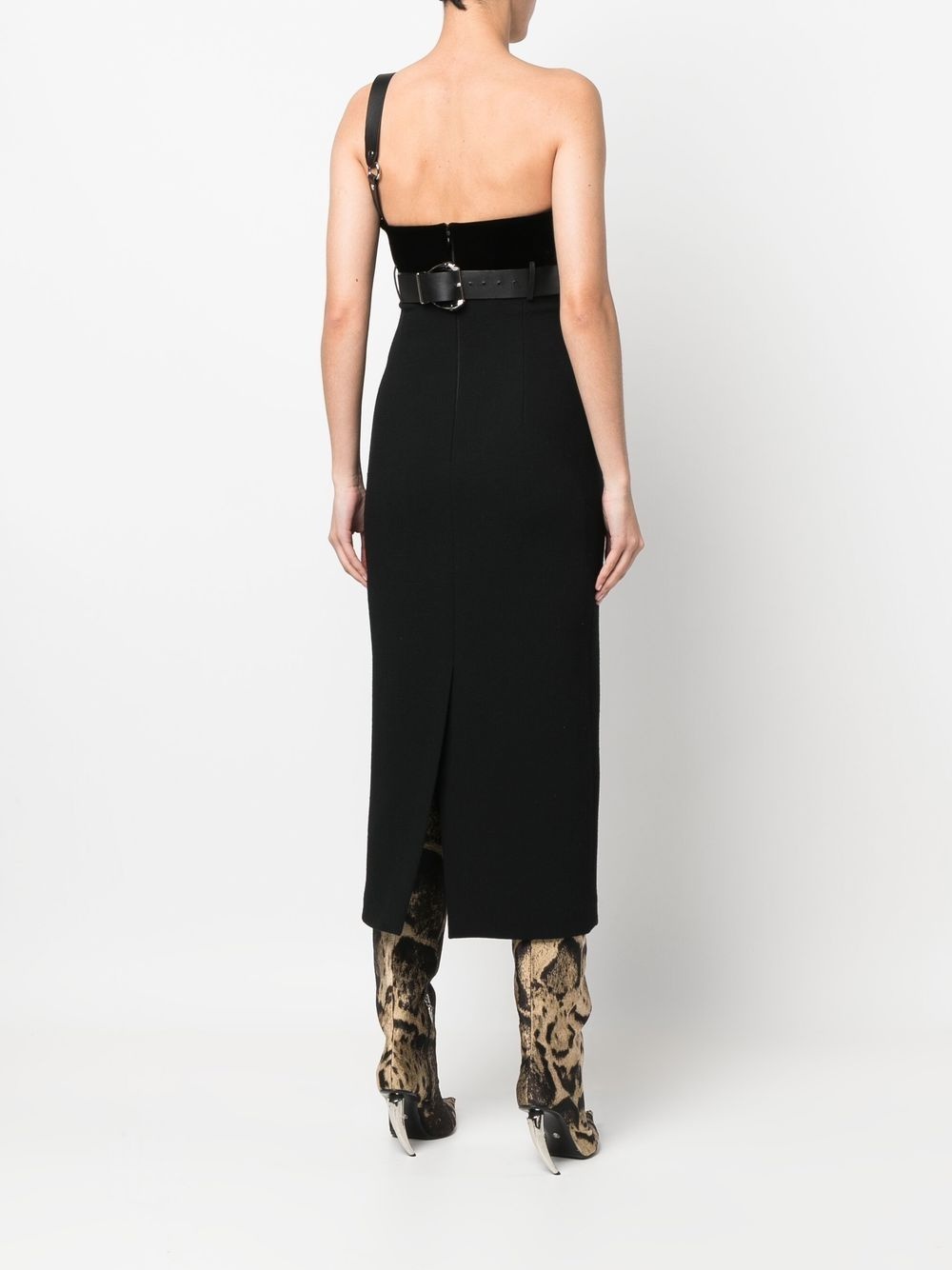 buckle-detail midi dress - 4