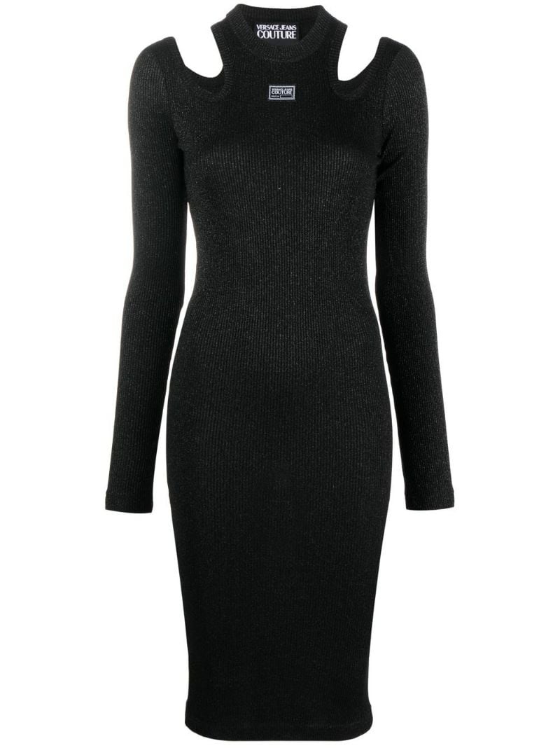 cut-out knitted dress - 1