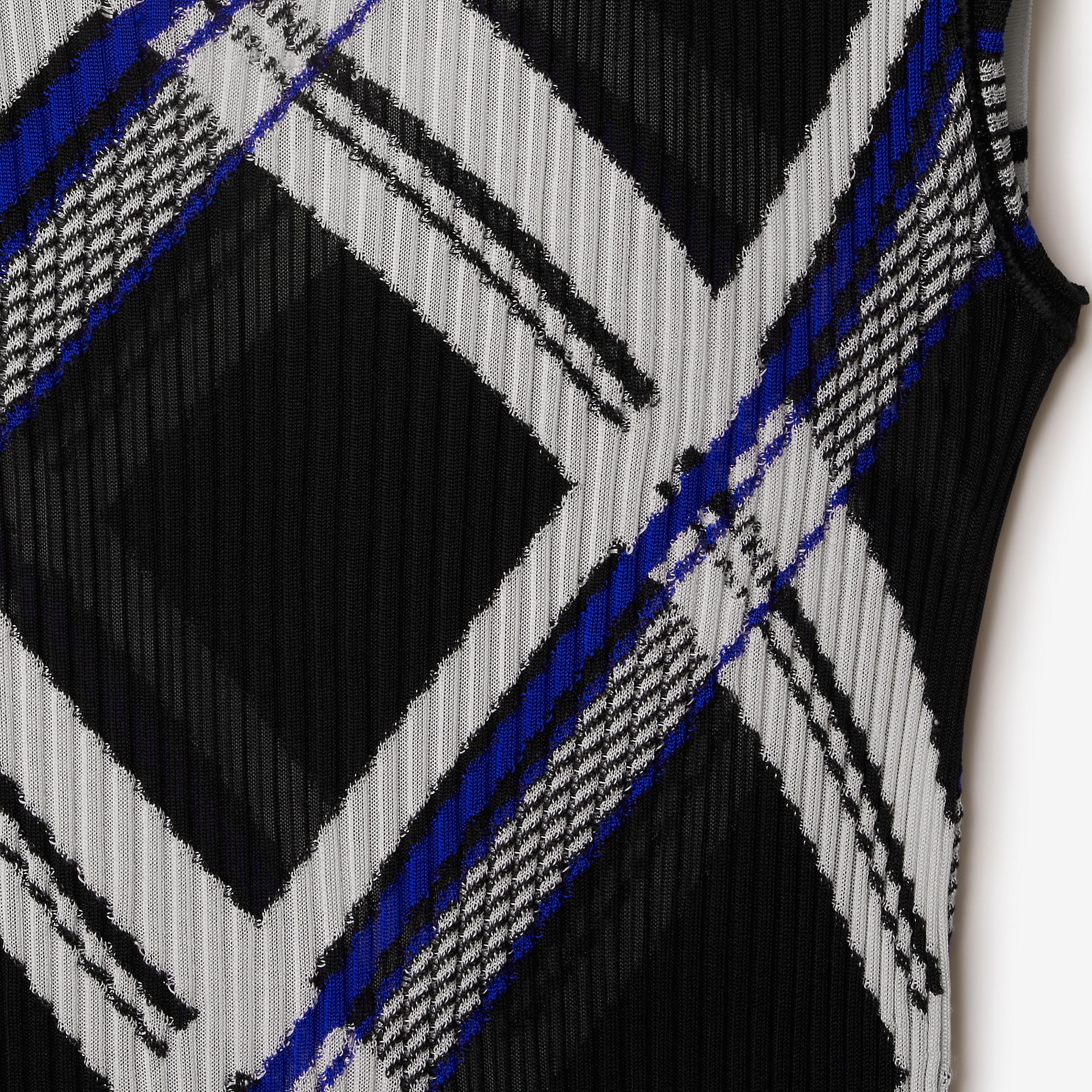 Check Silk Vest - 6