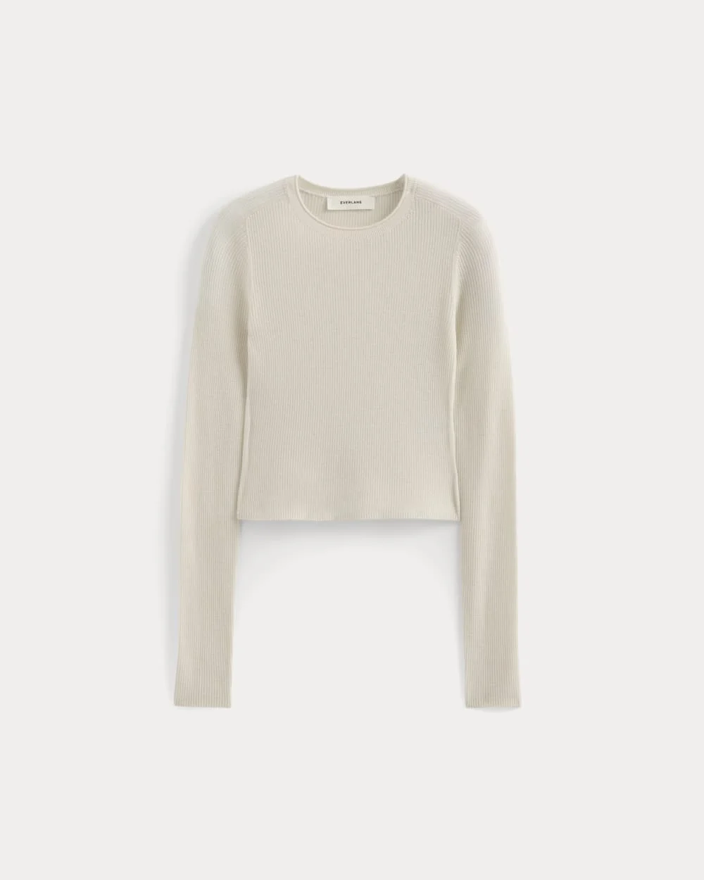 THE CROPPED CREW TOP IN ULTRAFINE MERINO - 1