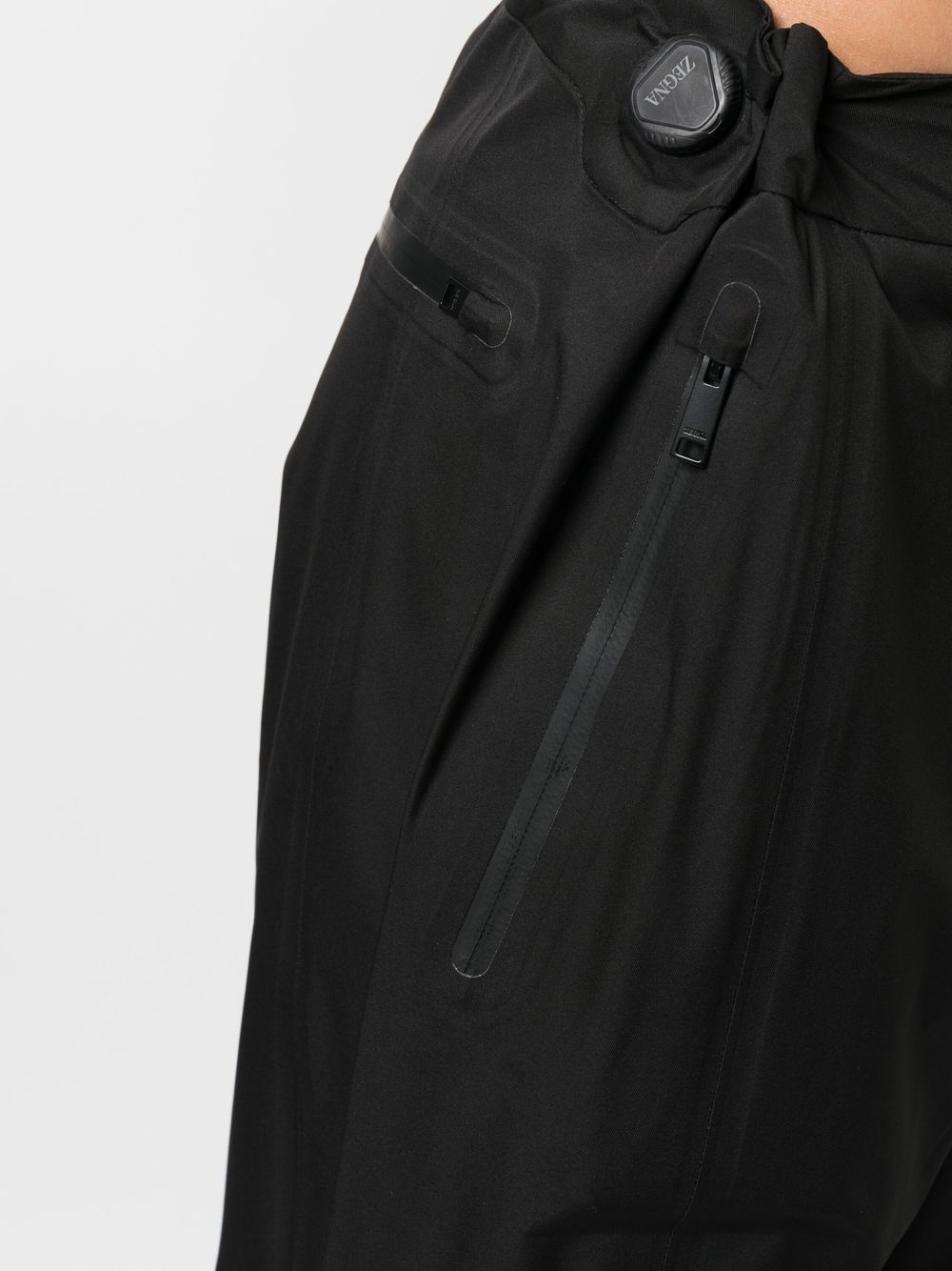 toggle-cuff straight-leg trousers - 5