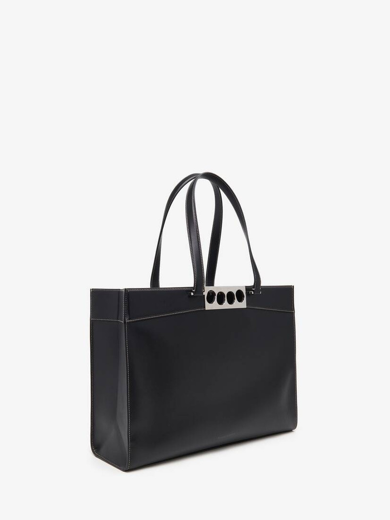 Alexander McQueen Men's The Grip East West Tote in Black outlook