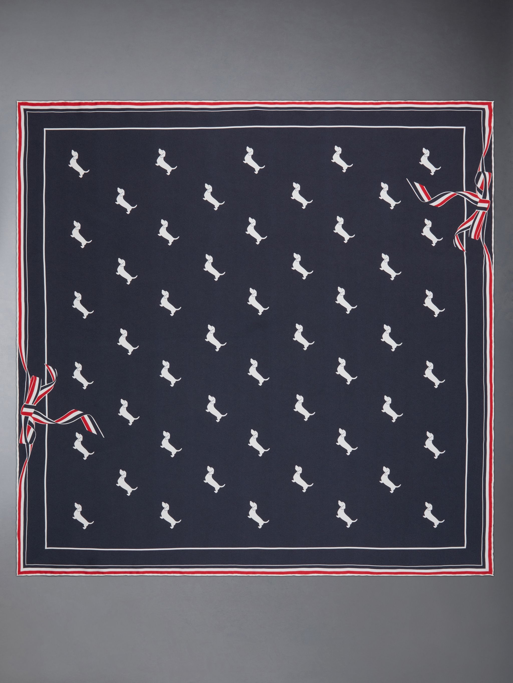 Hector-motif silk scarf - 1