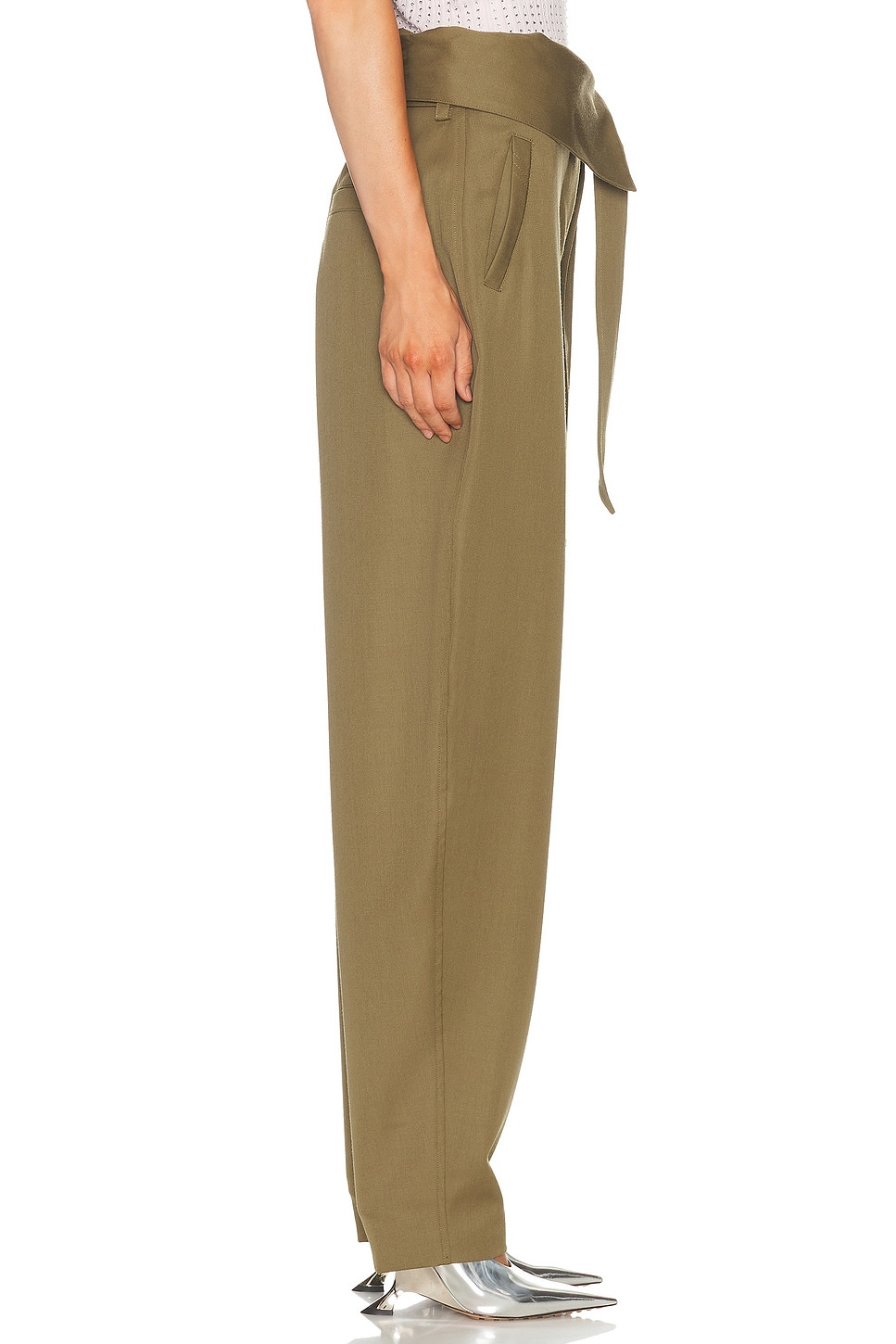Folded Waist Long Pant - 2